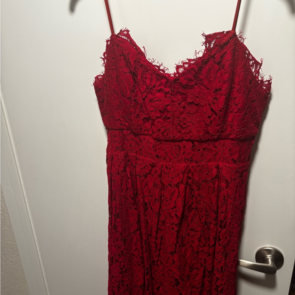 Chicwish Scarlet Lace Midi Dress